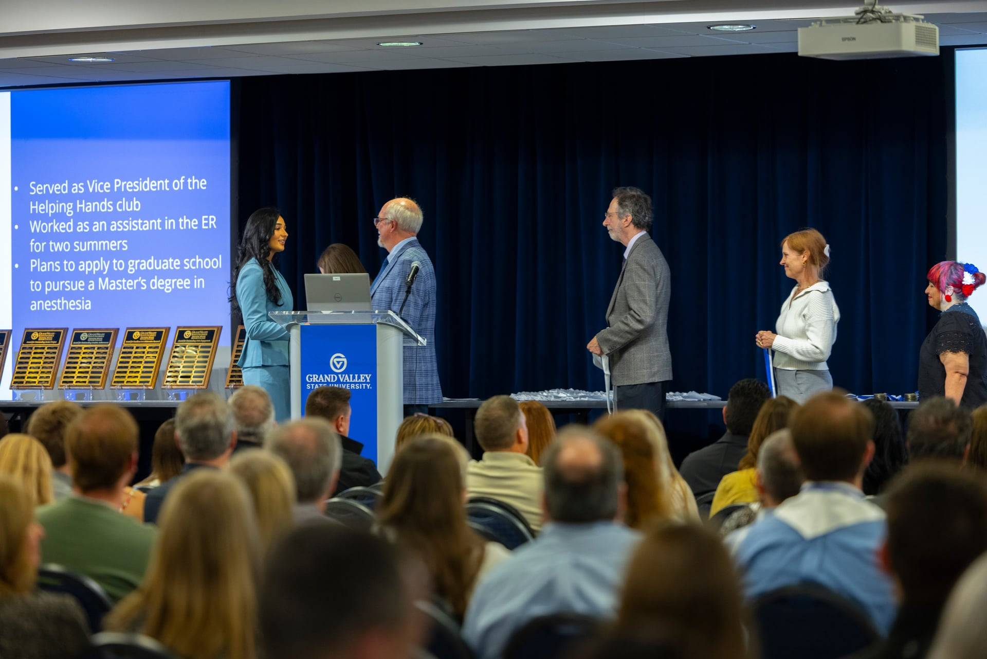 Student receiving Honors regalia